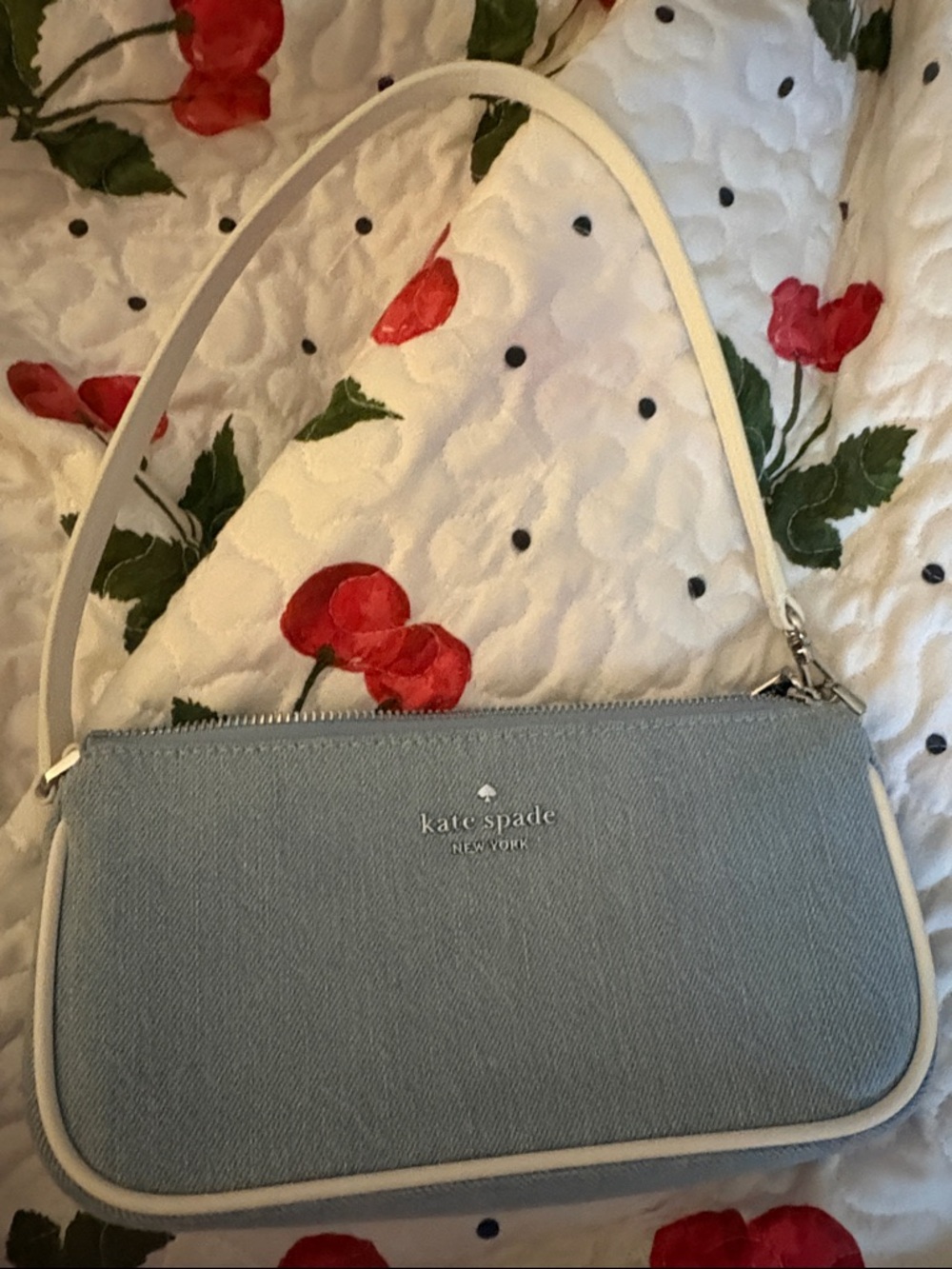 kate spade Powder Blue and Cream Shoulder Bag